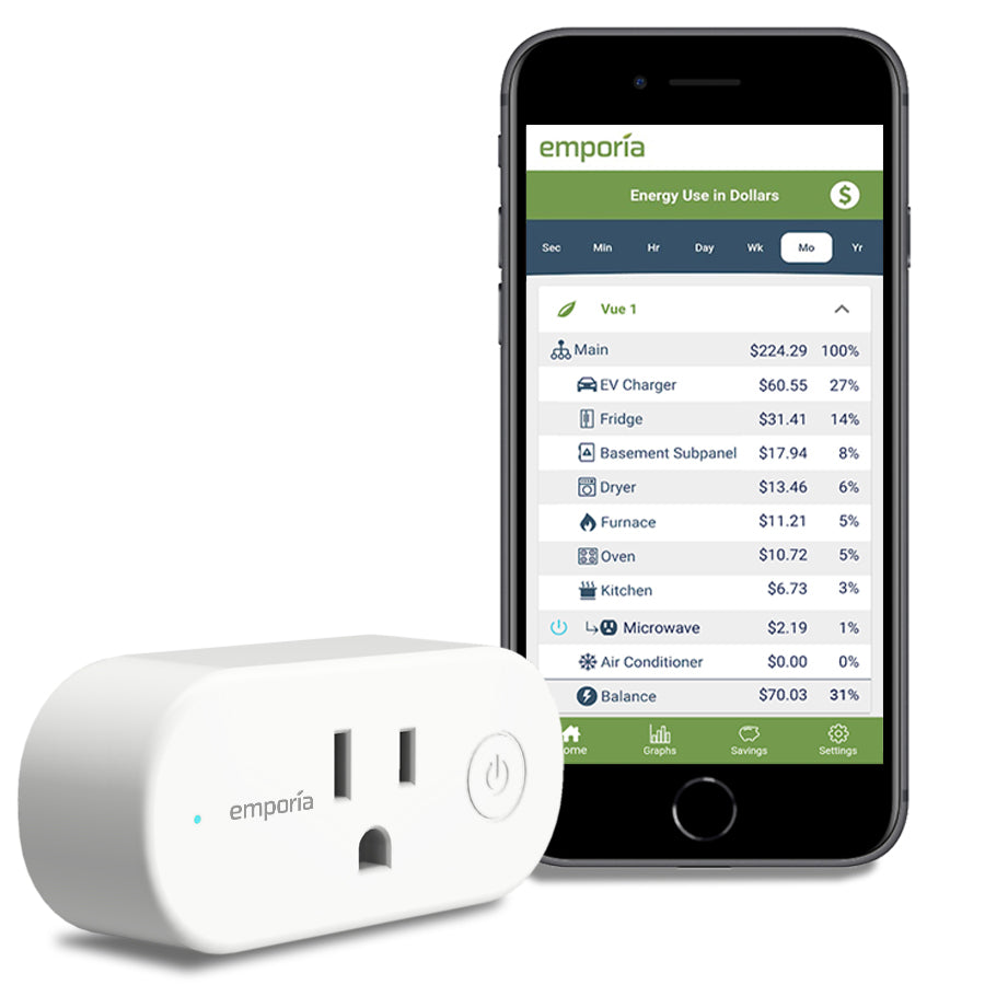 Emporia Smart Plug with Energy Monitoring | 15A Max / 10A Continuous | WiFi Smart Outlet | Emporia App | Alexa | Google | ETL Certified (Package of 4)