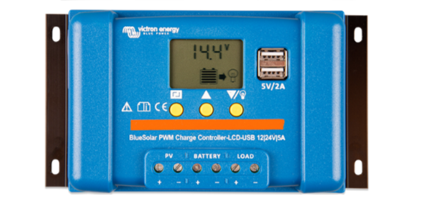 Victron Energy BlueSolar PWM-LCD&USB 12/24V-10A Solar Charge Controller